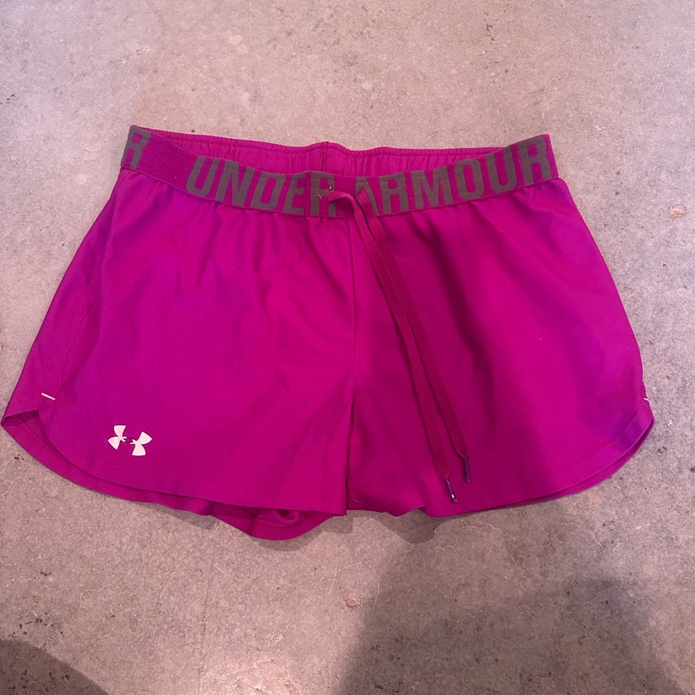 Under Armour Women's Magenta Athletic Shorts